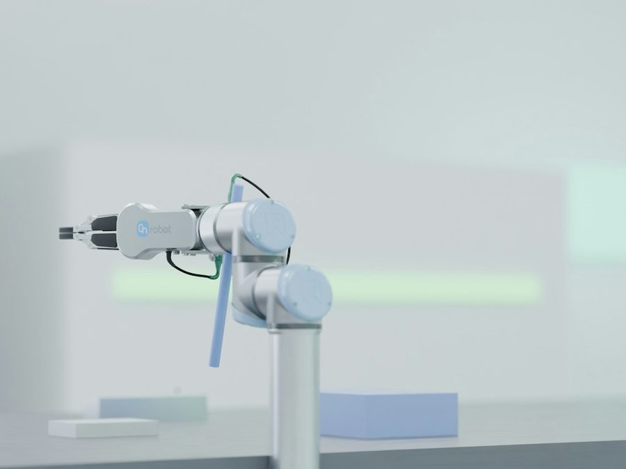 A robotic arm in a research lab. CU Boulder&rsquo;s research base spun out 23 companies in the last fiscal year alone.